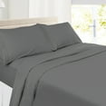 thumbnail image 1 of Clara Clark Premier 1800 Microfiber Collection 3-Line Bed Sheet Set, Cal King Size, Charcoal Stone Gray, 1 of 8