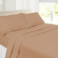 thumbnail image 1 of Clara Clark Premier 1800 Microfiber Collection 3-Line Bed Sheet Set, Cal King Size, Mocha Brown, 1 of 7