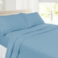 thumbnail image 1 of Clara Clark Premier 1800 Microfiber Collection 3-Line Bed Sheet Set, Full Size, Blue Heaven, 1 of 8