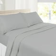 thumbnail image 1 of Clara Clark Premier 1800 Microfiber Collection 3-Line Bed Sheet Set, Full Size, Silver Gray, 1 of 7