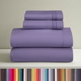 thumbnail image 1 of Clara Clark Queen Sheets Set, Hotel Luxury 4 Piece Deep Pocket Sheets, Ultra Soft Microfiber Bed Sheets Set, Lavender, 1 of 8