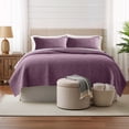 thumbnail image 1 of Clara Clark Quilt Sets, 5 Piece Lightweight Reversible Quilt Bedspread, Diamond Weave Coverlet Bedding Set, Queen Lavender Dream, 1 of 9