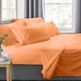 thumbnail image 1 of Clara Clark RV/Short Queen 6-Piece Bed Set for Campers - Deep Pocket Fitted Sheet Luxury Soft Microfiber, Apricot Orange, 1 of 6