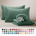thumbnail image 1 of Clara Clark RV/Short Queen Sheets Set, Bed Sheets for Campers Bedding, Hotel Luxury Soft Microfiber 4 Peice, Hunter Green, 1 of 7