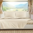 thumbnail image 1 of Clara Clark, RV/Short Size, Bed Sheets Set, Luxury Bedding Sheets Set, 4-Piece Bed Set, Deep Pockets Fitted Sheet 100% Soft Microfiber, Hypoallergenic Cool & Breathable, Cream, 1 of 6
