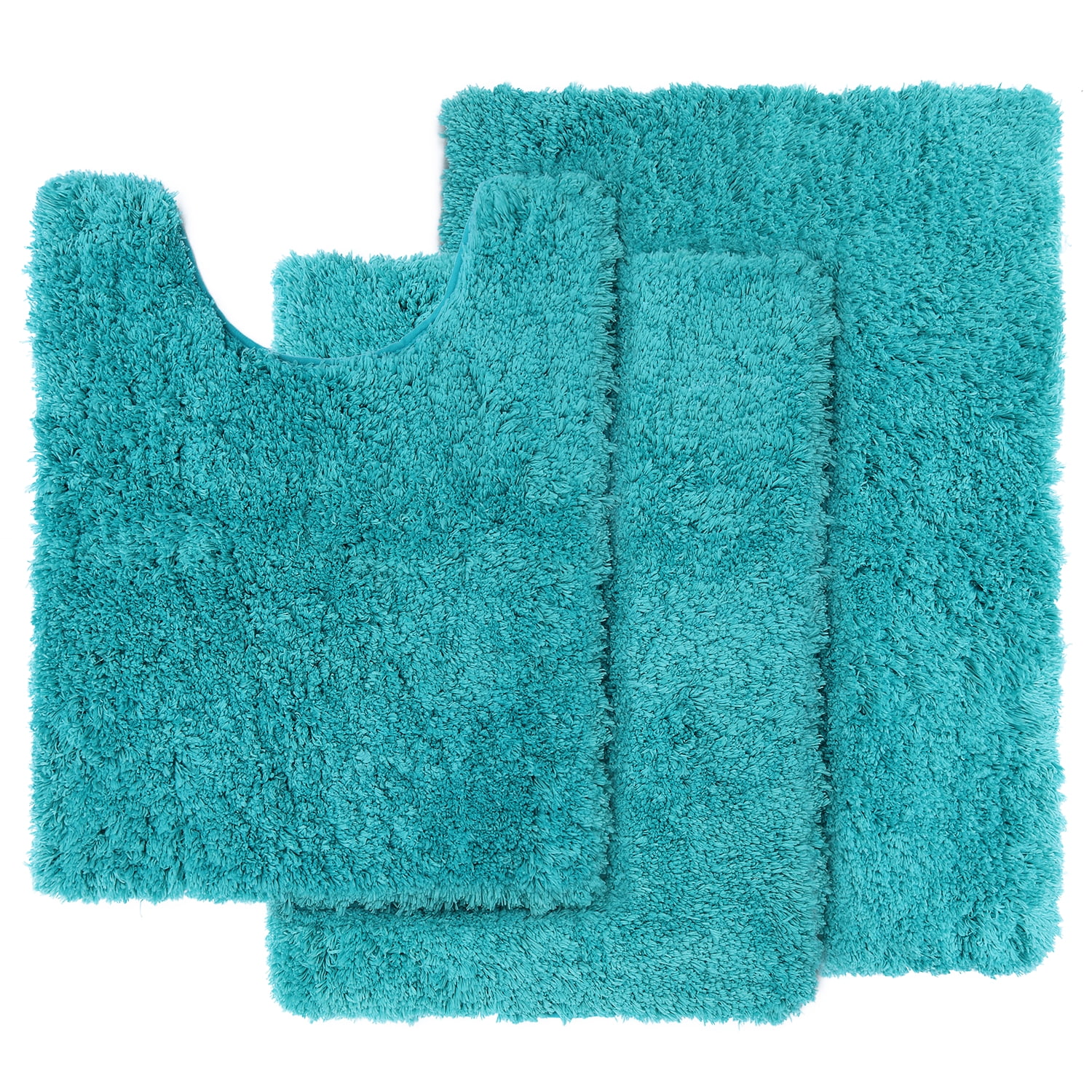 Teal Bathroom Rug Setnull