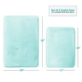 thumbnail image 1 of Clara Clark Solid Print Aqua Memory Foam Bath Rug Set, 20" x 32", Machine Washable (2 Count), 1 of 6