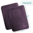 thumbnail image 1 of Clara Clark Solid Print Purple Memory Foam Bath Rugs, 17x24", Non-Slip Backing (2 Count), 1 of 6
