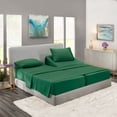 thumbnail image 1 of Clara Clark Split King Size Bed Sheets Set for Adjustable Beds - Deep Pocket 5 Piece - 1800 Hotel Luxury Soft Double Brushed Microfiber, Hunter Green, 1 of 7