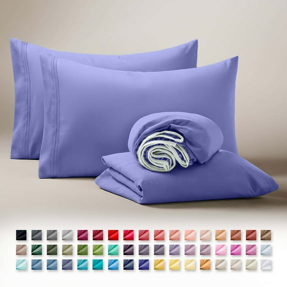 Clara Clark Twin Sheets Set, Hotel Luxury 3 Piece Deep Pocket Bed Sheets Set, Ultra Soft Microfiber Kids Bedding, Royal Blue