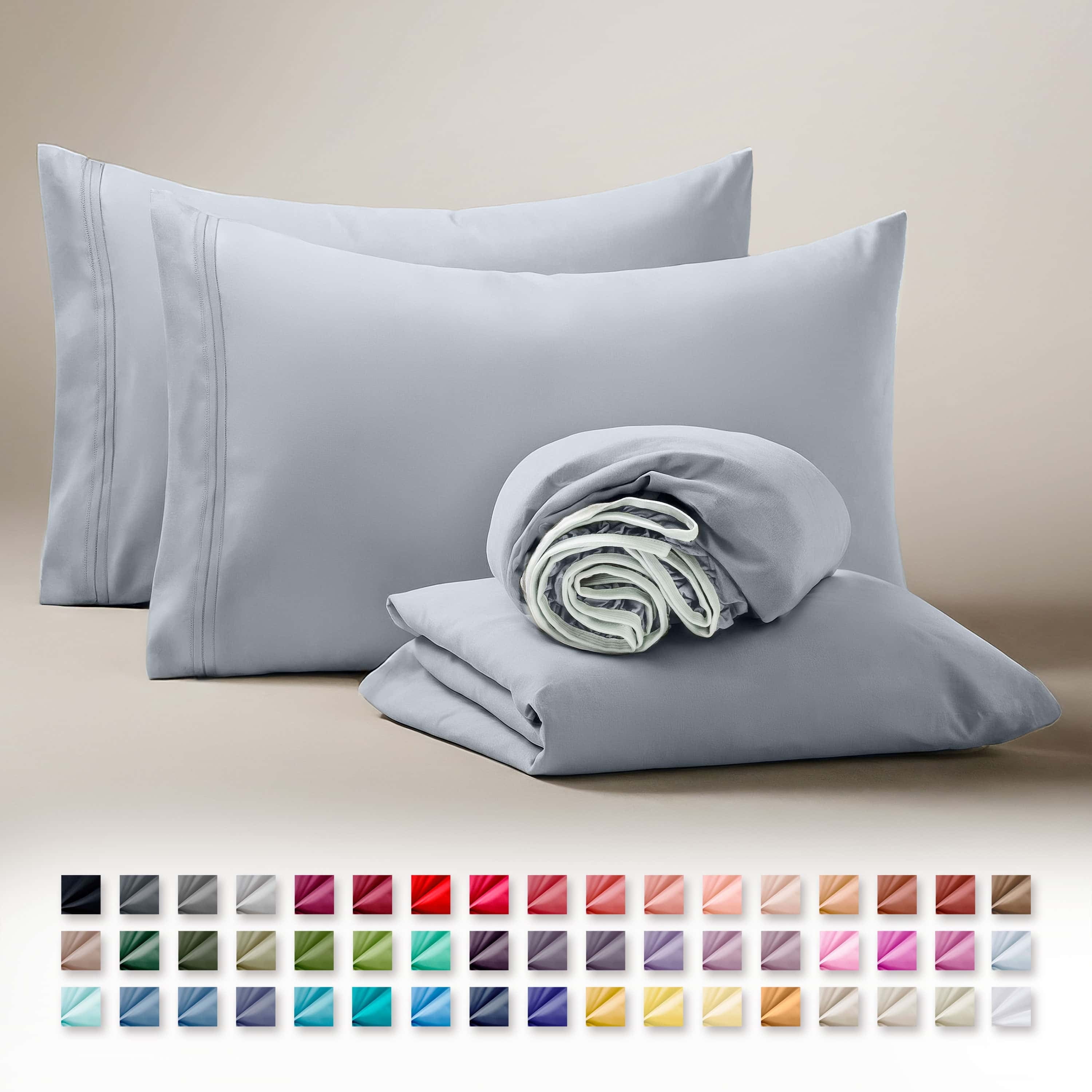 The Coupon deal of  Walmart Black Friday Deals 2025 - Clara Clark Twin XL Sheets Set, Hotel Luxury 3 Piece Deep Pocket Dorm Sheets, Ultra Soft Microfiber Bed Sheets Set, Ice Blue