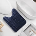 thumbnail image 1 of Clara Clark Ultra Soft Non Slip and Absorbent Bath Rug - Tiled Velvet Memory Foam Bath Mat Navy Contour, 1 of 5