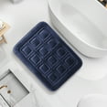 thumbnail image 1 of Clara Clark Ultra Soft Non Slip and Absorbent Bath Rug - Waffled Velvet Memory Foam Bath Mat Navy Small, 1 of 5