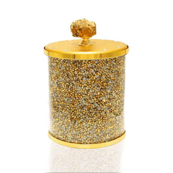 Clara Flamma Gold Transparent Crystal Scented Candle Holder