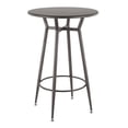 thumbnail image 1 of Clara Industrial Round Bar Table in Antique Metal by LumiSource, 1 of 7