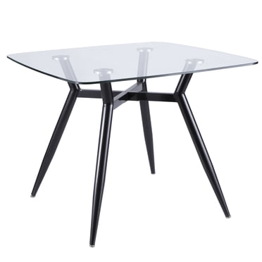 Winsome Obsidian Tall Square Dining Table - 35" Height, Black, For Kitchen Or Dining Room