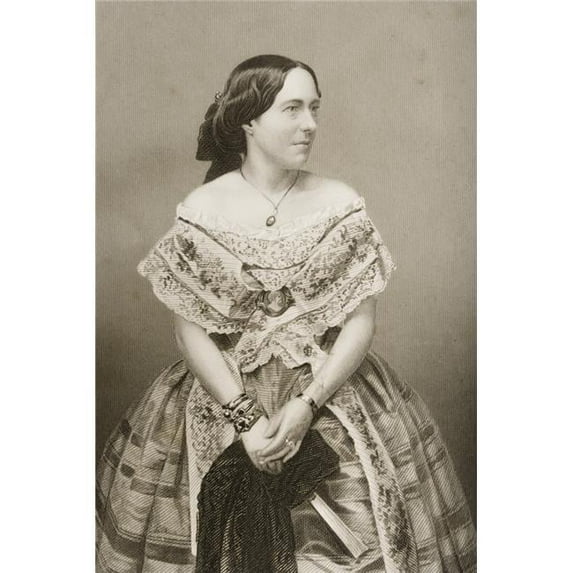 Clara Novello 1818-1908. English Operatic Soprano Singer.Engraved By D.J.Pound