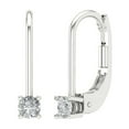 thumbnail image 1 of Clara Pucci 0.2Ct Synthetic Moissanite Round Cut VVS1 Lever Back Drop Dangle 14k Solid hypoallergenic Gold Designer Earrings For April, 1 of 7
