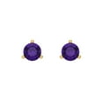 thumbnail image 1 of Clara Pucci 0.5Ct Natural Amethyst Round Cut VVS1 Screw Back Stud 14k Solid hypoallergenic Gold Designer Earrings For February, 1 of 6