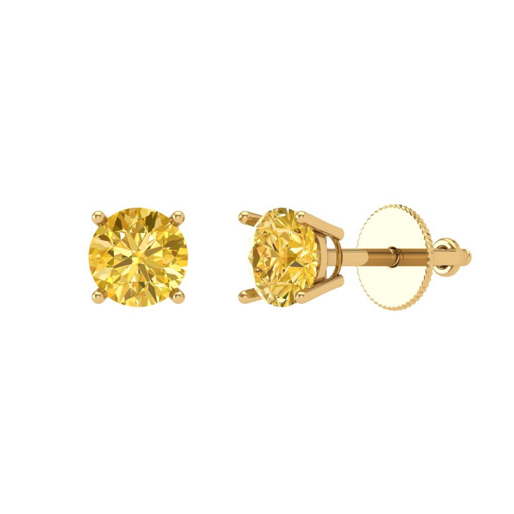 Citrine Naturelle Brésilienne - Pierre Ronde Non Chauffée - Clarté VVS1 - Vendue à L'unité