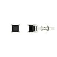 thumbnail image 1 of Clara Pucci 0.5Ct Natural Onyx Princess Cut VVS1 Push Back Stud 14k Solid hypoallergenic Gold Designer Earrings For July, 1 of 7