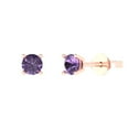 thumbnail image 1 of Clara Pucci 0.5Ct Alexandrite Round Cut VVS1 Push Back Stud 18k Solid hypoallergenic Gold Designer Earrings For June, 1 of 7