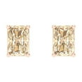 thumbnail image 1 of 1 ct Screw-Back Stud Earrings for Women | 6x4mm Emerald Cut Natural Morganite | 18K Rose Gold, 1 of 4