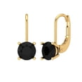 thumbnail image 1 of Clara Pucci 1.5Ct Natural Onyx Round Cut VVS1 Lever Back Drop Dangle 14k Solid hypoallergenic Gold Designer Earrings For July, 1 of 7