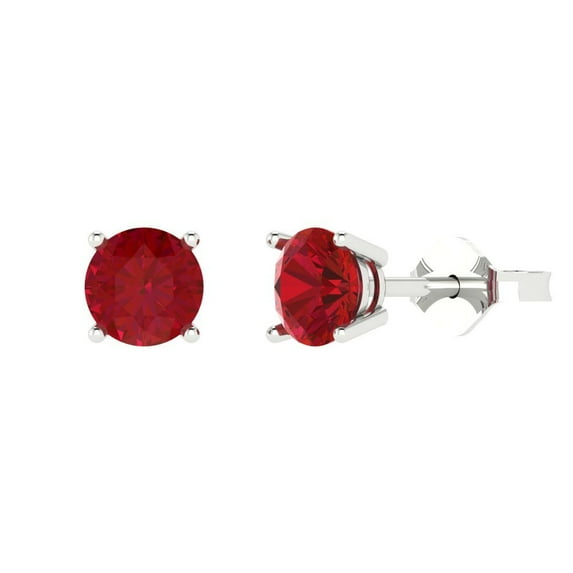 Clara Pucci 1.5Ct Tourmaline Round Cut VVS1 Push Back Stud 18k Solid hypoallergenic Gold Designer Earrings For October