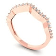 thumbnail image 1 of 0.23 ctw Wedding Band for Women - 14K Rose Gold Simulated Diamond Stackable Eternity Ring, 1 of 7