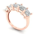 thumbnail image 1 of Clara Pucci 14K Rose Solid Gold Custom Laser Engraved Women's Solid Gold Ring Eternity Statement Band With Princess Cut 2.5TCW, 1 of 7