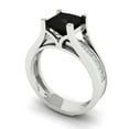thumbnail image 1 of Clara Pucci 14K White Gold 2.28 Natural Onyx Engraveable Engagement Ring + Wedding Band Set, 1 of 7