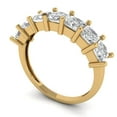 thumbnail image 1 of Clara Pucci 14K Yellow Solid Gold Custom Laser Engraved Women's Solid Gold Ring Eternity Statement Band With Princess Cut 1.75TCW, 1 of 7