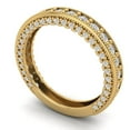 thumbnail image 1 of Clara Pucci 14K Yellow Solid Gold Custom Laser Engraved Women's Solid Gold Ring Statement Band With Round Cut 1.44TCW, 1 of 7