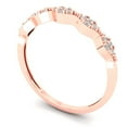 thumbnail image 1 of Clara Pucci 18K Rose Solid Gold 0.1Ct Zircon Bridal Wedding Designer Ring hypoallergenic Band for Women, 1 of 7