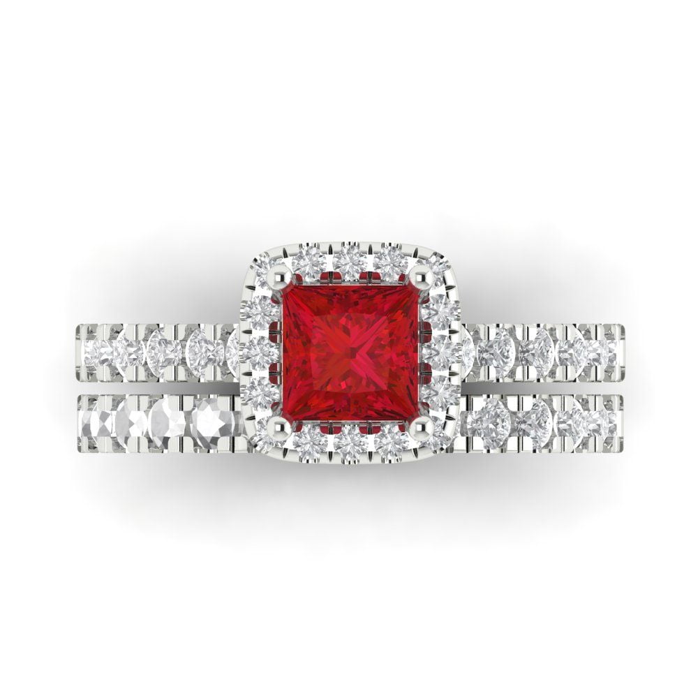 Clara Pucci 18K White Gold 1.56 Simulated Tourmaline Engraveable ...