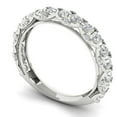 thumbnail image 1 of Clara Pucci 18K White Solid Gold Custom Laser Engraved Women's Solid Gold Ring Eternity Statement Band With Round Cut 3.13TCW, 1 of 7