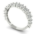 thumbnail image 1 of 0.98 ctw Wedding Band for Women - 18K White Gold Simulated Diamond Stackable Eternity Ring, 1 of 7