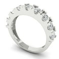 thumbnail image 1 of 1.53 ctw Wedding Band for Women - 18K White Gold Simulated Diamond Stackable Eternity Ring, 1 of 7