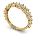 thumbnail image 1 of Clara Pucci 18K Yellow Solid Gold Custom Laser Engraved Women's Solid Gold Ring Statement Band With Round Cut 0.98TCW, 1 of 7