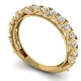 thumbnail image 1 of Clara Pucci 18K Yellow Solid Gold Custom Laser Engraved Women's Solid Gold Ring Eternity Statement Band With Round Cut 3.13TCW, 1 of 7