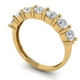 thumbnail image 1 of 1.19 ctw Wedding Band for Women - 18K Yellow Gold Simulated Diamond Stackable Eternity Ring, 1 of 7