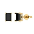 thumbnail image 1 of Clara Pucci 1Ct Natural Onyx Emerald Cut VVS1 Push Back Stud 18k Solid hypoallergenic Gold Designer Earrings For July, 1 of 7