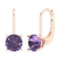 thumbnail image 1 of Clara Pucci 1Ct Alexandrite Round Cut VVS1 Lever Back Drop Dangle 14k Solid hypoallergenic Gold Designer Earrings For June, 1 of 7