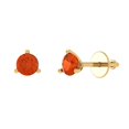 thumbnail image 1 of Clara Pucci 1Ct Red Round Cut VVS1 Screw Back Stud 14k Solid hypoallergenic Gold Designer Earrings For April, 1 of 7