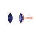 thumbnail image 1 of Clara Pucci 1Ct Tanzanite Marquise Cut VVS1 Screw Back Stud 18k Solid hypoallergenic Gold Designer Earrings For December, 1 of 7