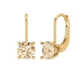 thumbnail image 1 of Clara Pucci 2Ct Natural Morganite Round Cut VVS1 Lever Back Drop Dangle 14k Solid hypoallergenic Gold Designer Earrings For February, 1 of 7