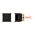 thumbnail image 1 of Clara Pucci 2Ct Natural Onyx Princess Cut VVS1 Screw Back Stud 18k Solid hypoallergenic Gold Designer Earrings For July, 1 of 7