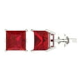 thumbnail image 1 of 3 ct Push-Back Stud Earrings for Women | 6.5mm Princess Cut Simulated Pink Tourmaline | 18K White Gold, 1 of 5