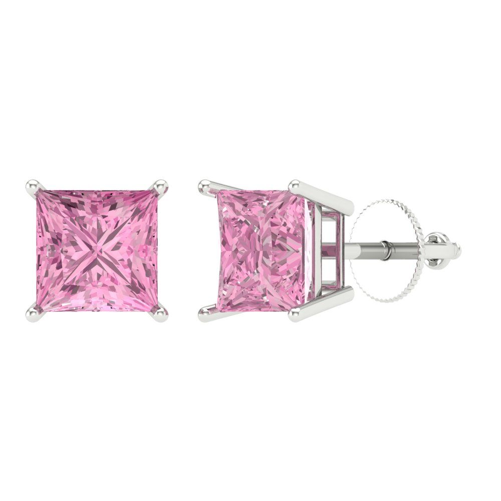 CLARA STUDS GOLD IRIDESCENT PEOPNY PINK EARRINGS main image 0